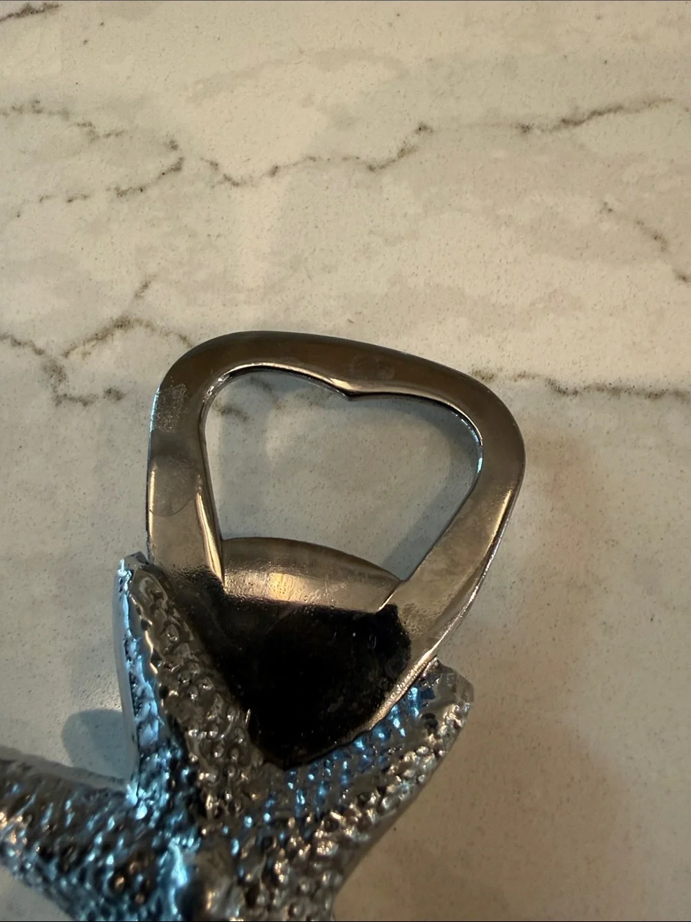 Starfish Bottle Opener Mariposa in Shiny Silver